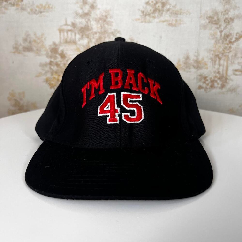 Vintage 90s 1995 Michael Jordan Im Back 45 Hat | Chicago Bulls Snapback | OSFA